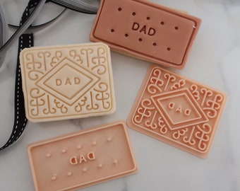 Dad biscuits -  Fondant Embosser / Stamp - cookies & cupcakes/ Mothering sunday/ Fathers day/ Birthday
