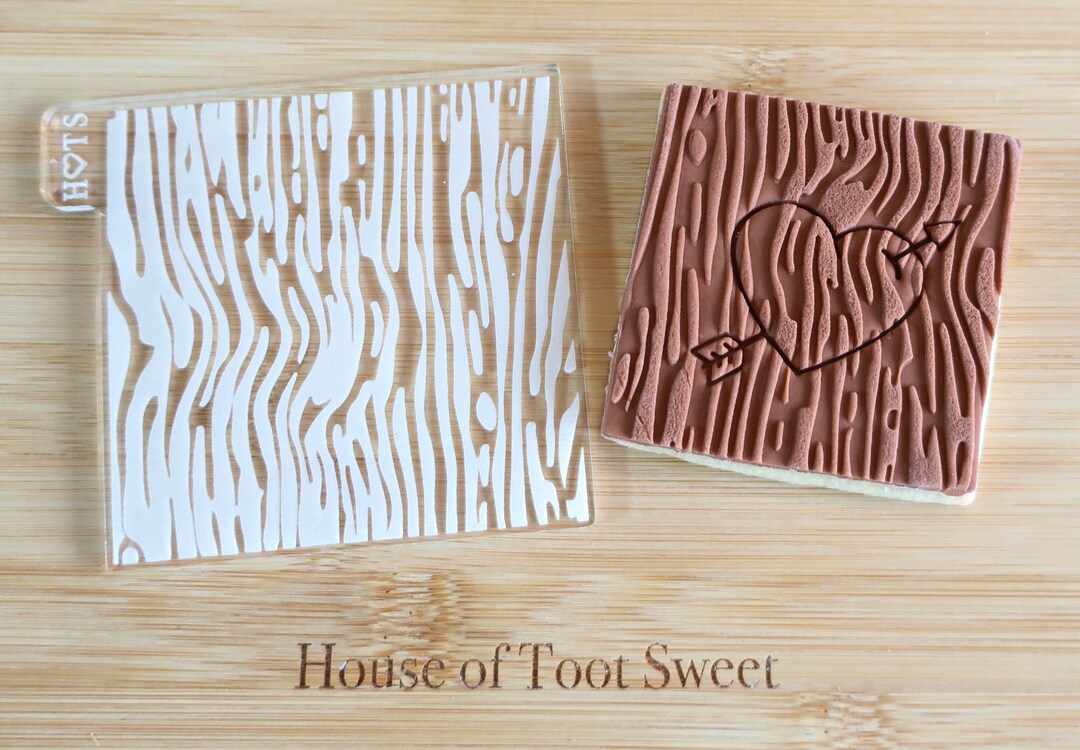 Tree Bark Wood Texture Tile Fondant Debosser/ Embosser Stamp for