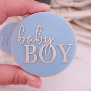 Baby Boy Fondant Cookie Embosser - Neues Baby, Babyparty, Fondant Deboss Rasized Embosser Stempel für Kekse, Cupcakes, kleinen Jungen, Neugeborene