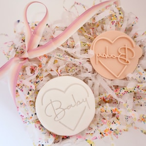 Baby Love Heart - Fondant Embosser / Stamp - cookies & cupcakes - Hearts/ New Baby/ Baby Shower