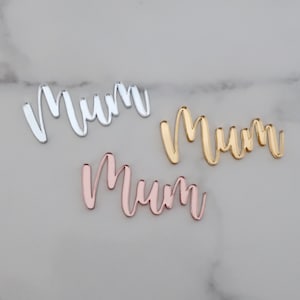 Mum, Mom, Mam, Nan - Mirror Cupcake Topper/ Charm/ Cakesicle Topper/ Cake Topper,  Party Decorations  - Mothers Day/ Wedding/ Bridal Shower