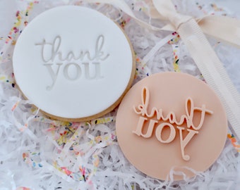 Thank You Fondant Cookie stamp, Embosser Stamp, Grateful, Blessing, Thank you Teacher, Thank you So Much, Gratitude, Thank you Cookies