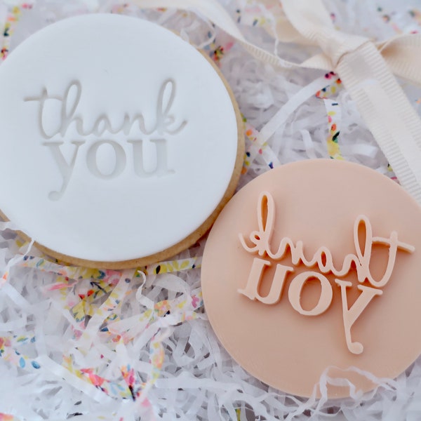 Thank You Fondant Cookie stamp, Embosser Stamp, Grateful, Blessing, Thank you Teacher, Thank you So Much, Gratitude, Thank you Cookies