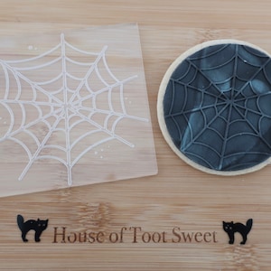 Spiderweb - Texture tile Fondant Debosser/ Embosser Stamp for cookies, cupcakes and Cake Decorating - Halloween