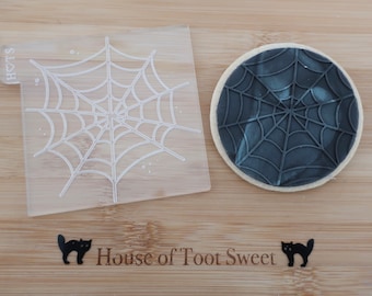 Spiderweb Texture tile Fondant Embosser: cookies, cupcakes and Cake Decorating - Halloween
