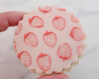 Strawberry Texture Tile: Fondant Embosser for Cookies & Cakes