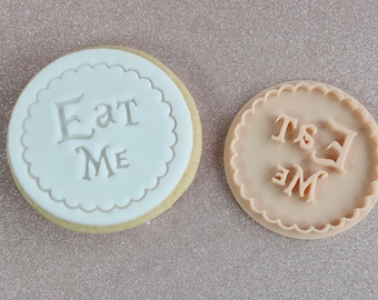 Eat Me - Embosseuse/tampon de fondant - Biscuits et cupcakes/ Tea Party