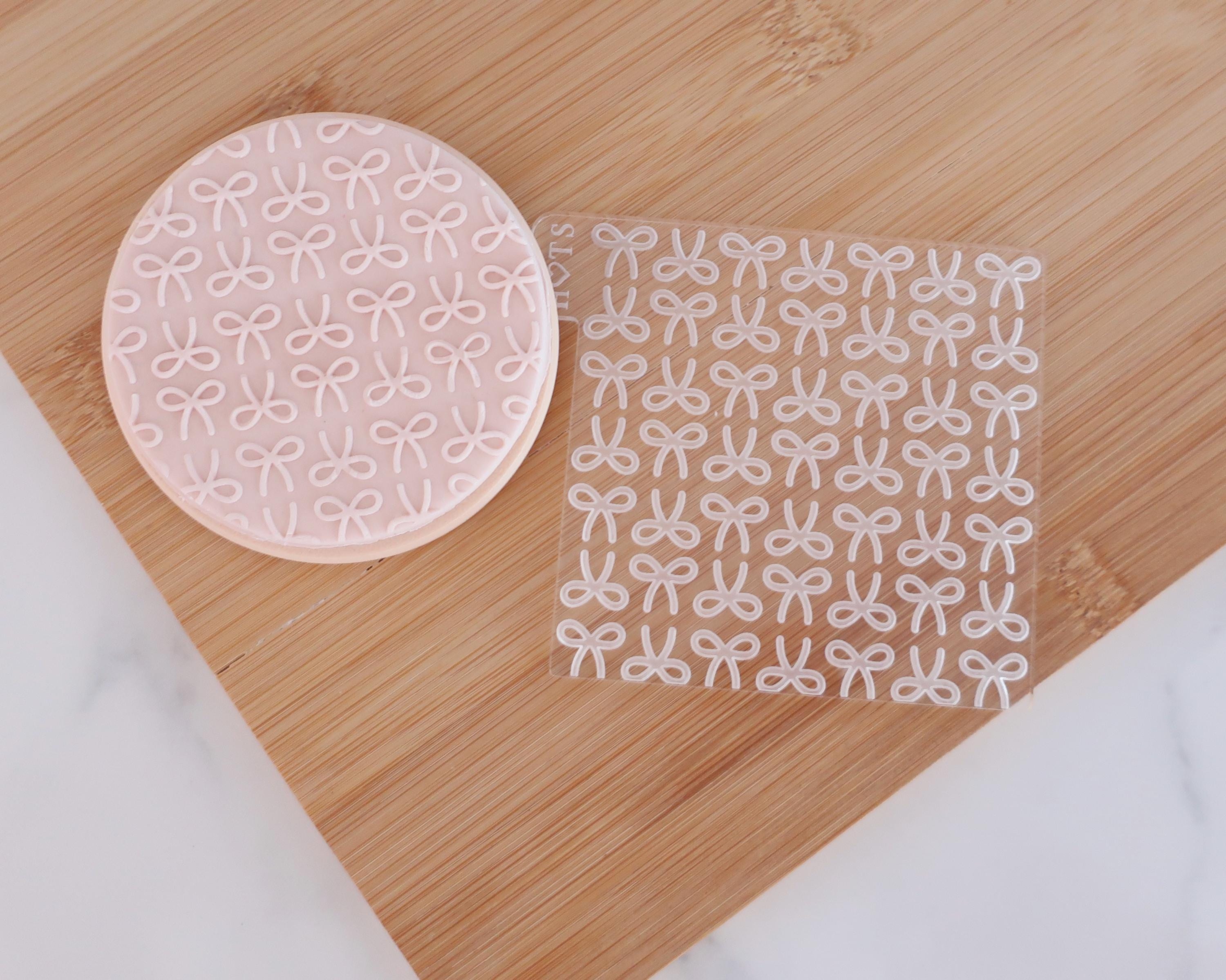 Bows Pattern Fondant Embosser Texture Tile: Delicate Bow Cookie ...