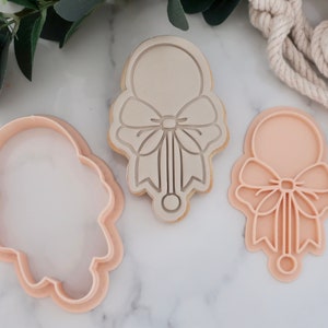 Baby Rattle with Bow - Fondant Embosser Stamp & Cutter for cookies, cupcakes and Cake Decorating - Baby Shower/ New Baby