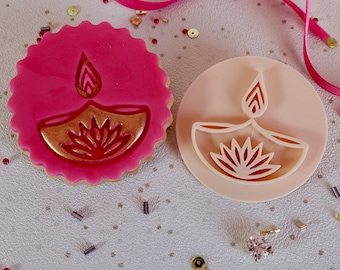 Diwali Diya Lamp Fondant Embosser / Stamp - cookies & cupcakes/ Celebration/ Celebrate/ Festival