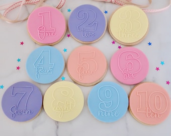 Birthday Age Number Fondant Embosser: Cookie & Cupcake Decoration