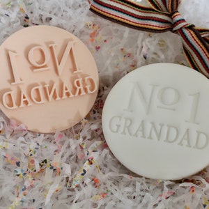 No 1 Grandad - Fondant Embosser/Stamp - cookies & cupcakes/ Fathers Day