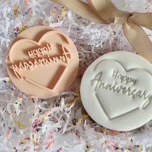 Happy Anniversary - Fondant Embosser / Stamp - cookies & cupcakes