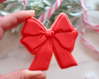 Bow Fondant Cookie Embosser: Christmas, Wedding, Baby Shower