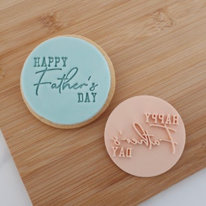 Happy Fathers Day -  Fondant Stamp - cookies & cupcakes - Fathers Day, Grandad, Dad, Papa, Pops, Daddy, Embosser, Imprint Stamp