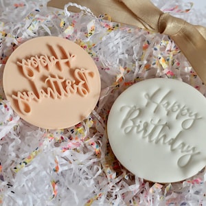 Happy Birthday II- Fondant Embosser / Stamp - cookies & cupcakes