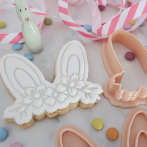 Floral Garland Bunny Ears - Cookie cutter / Stamp