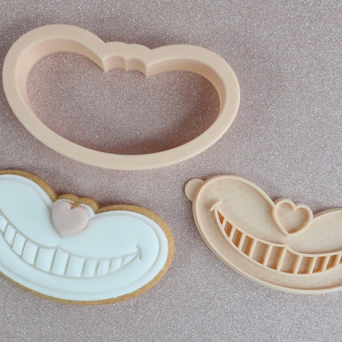 Cheshire Cat Cookie Cutter Fondant Stamp Etsy