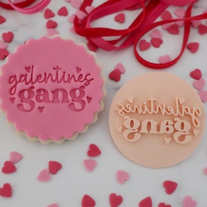 Galentines Gang -  Fondant Stamp/ Embosser - cookies & cupcakes - Valentines Day/ Girlfriends