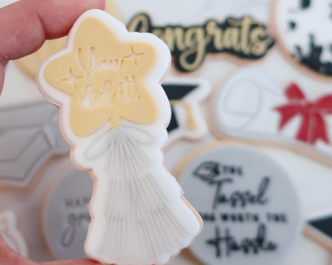 You Did It Star Balloon - Fondant Deboss Raised Embosser Stamp/ Cookie ...