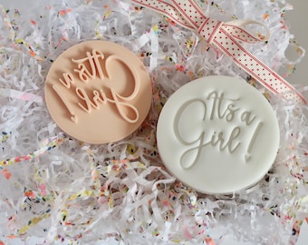 It's a Girl - Fondant Embosser / Stamp - cookies & cupcakes/ New Baby/ Baby Shower