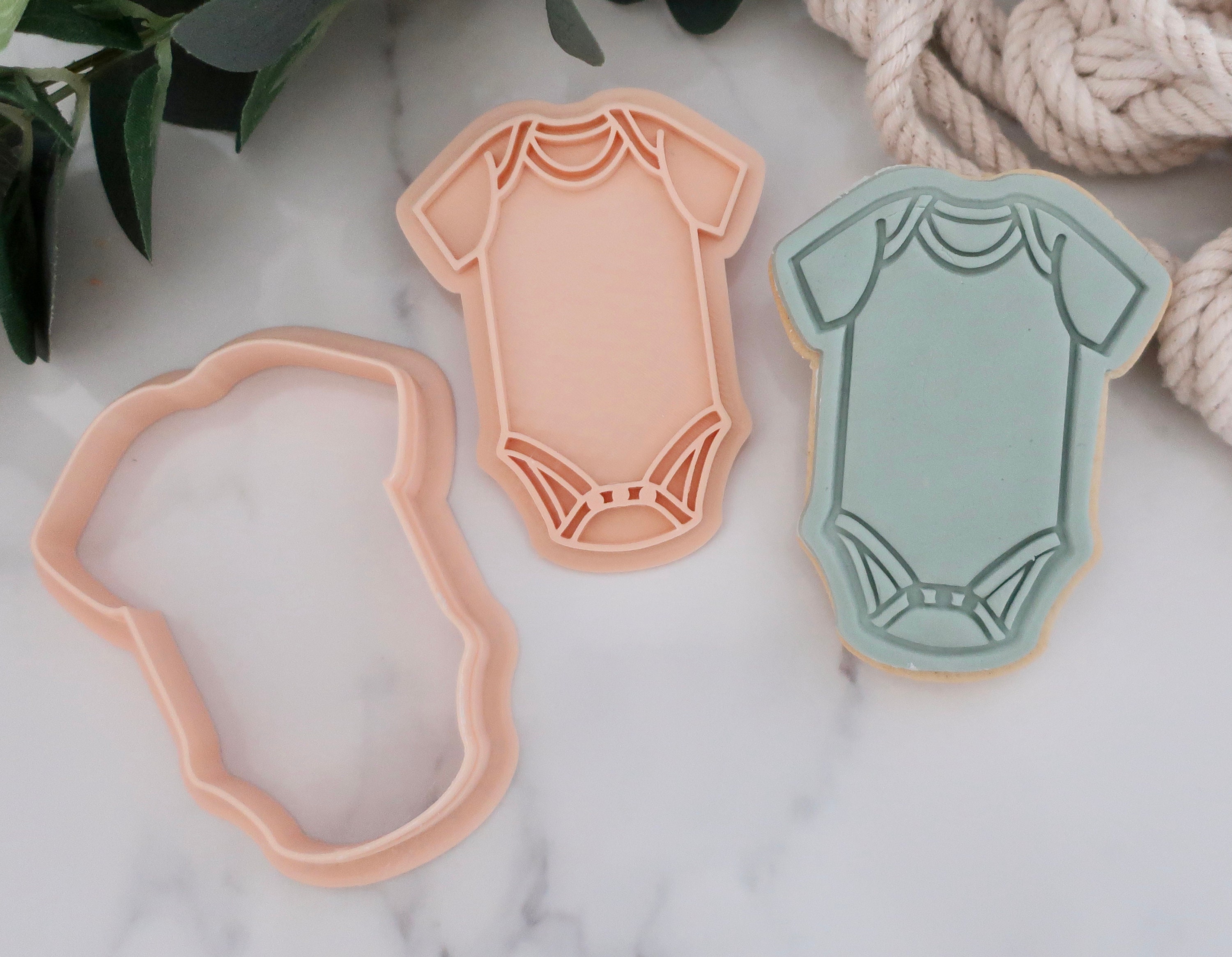 Baby Shower Themed Cookie Cutters With Embosser Stamp
