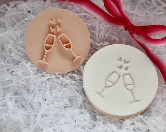 Cheers to Love - Fondant Embosser / Stamp - cookies & cupcakes