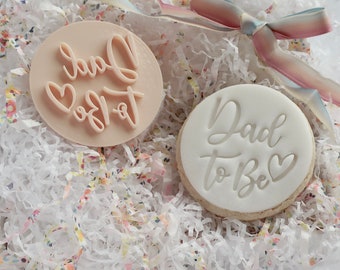 Dad To Be Fondant Stamp: Baby Shower Cookie & Cake Decor