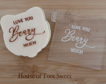 Love You Beary Much Fondant Embosser: Baby Shower Cookie & Cake Decor