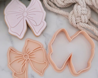 Bow Cookie Cutter and Stamp: Baby Shower Cake Decor