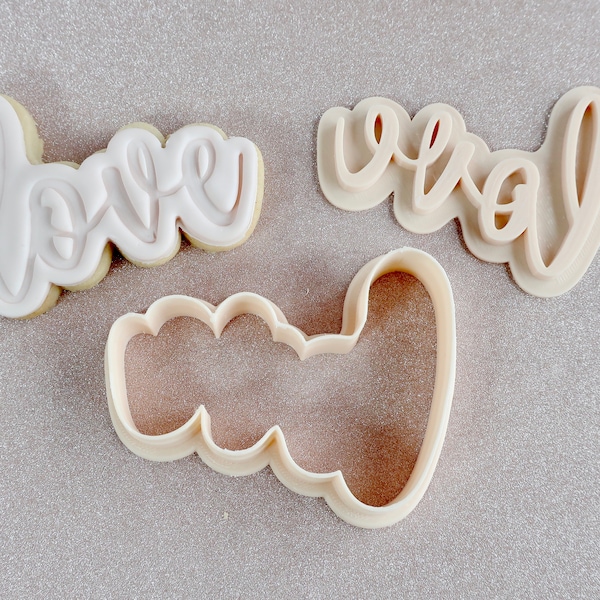 Love - Cookie Cutter / Stamp - Valentines Day/ Galentines Day/ wedding/ Engagement/ Anniversary