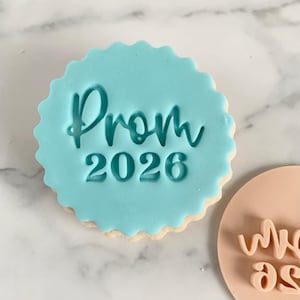 Prom 2026 Fondant Cookie Stamp: Graduation Ball