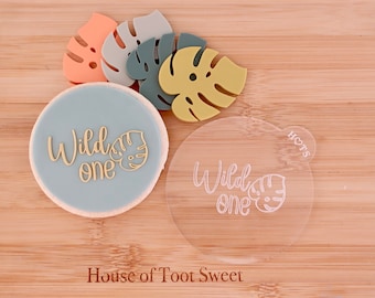Wild One Fondant Embosser: Jungle Birthday Cookie & Cake Decor