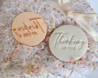 Thinking Of You - Fondant Embosser / Stamp - cookies & cupcakes