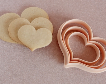 Curvy Hearts - Cookie Cutter, Love, Heart, Wedding, Engagement, Valentines