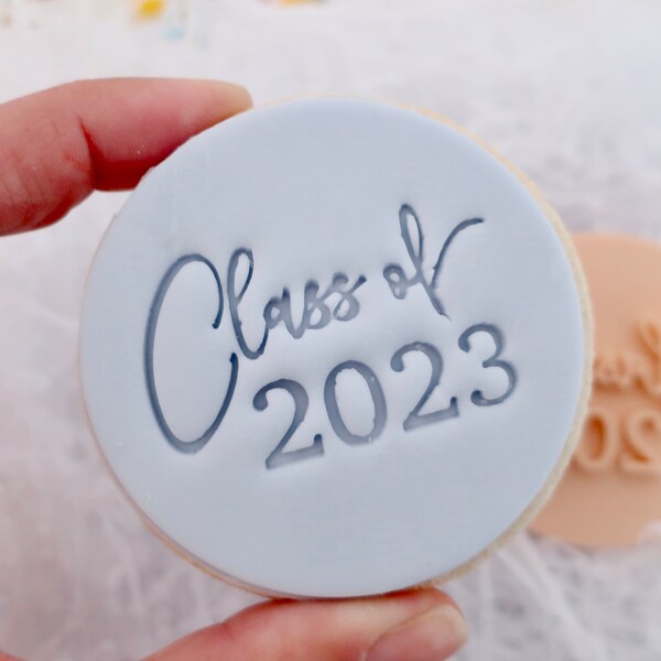 Classe del 2023 - goffratore/timbro per fondente - biscotti e cupcakes, celebrazione, istruzione, laurea