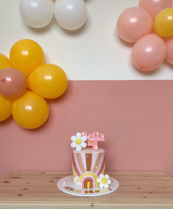 25 Stück Groovy Cupcake-Topper – Deko Für Mädchen 2. Geburtstag, Hippie & Boho Party
