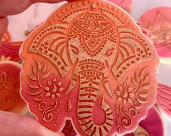 Elephant head - Fondant Embosser & Cookie Cutter - Diwali Celebration