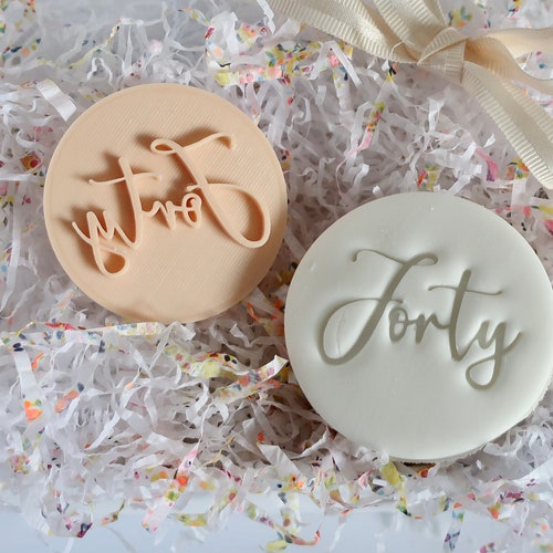 Fifty Birthday Fondant Embosser / Stamp Cookies & Cupcakes Etsy UK