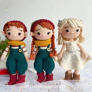 Crochet Christmas Elf Amigurumi, Handmade Holiday Doll afbeelding 5