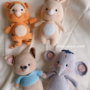 Pooh crochet / Piglet crochet / Pooh and friend / christmas gift / birthday gift. image 2
