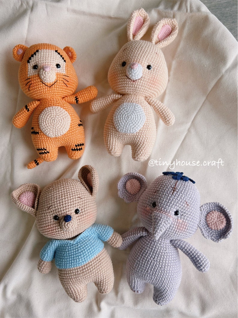 Pooh crochet / Piglet crochet / Pooh and friend / christmas gift / birthday gift. image 2