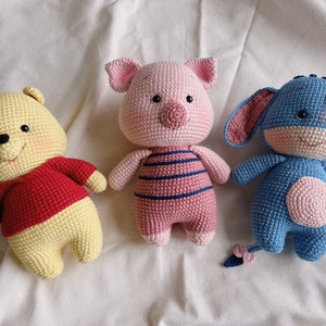 Pooh crochet / Piglet crochet / Pooh and friend / christmas gift / birthday gift. image 4