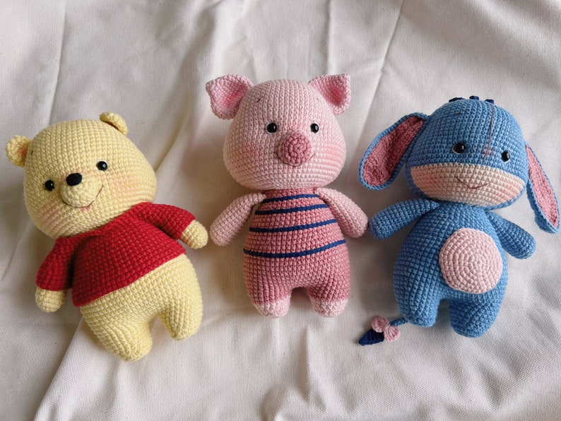 Pooh crochet / Piglet crochet / Pooh and friend / christmas gift / birthday gift. image 4