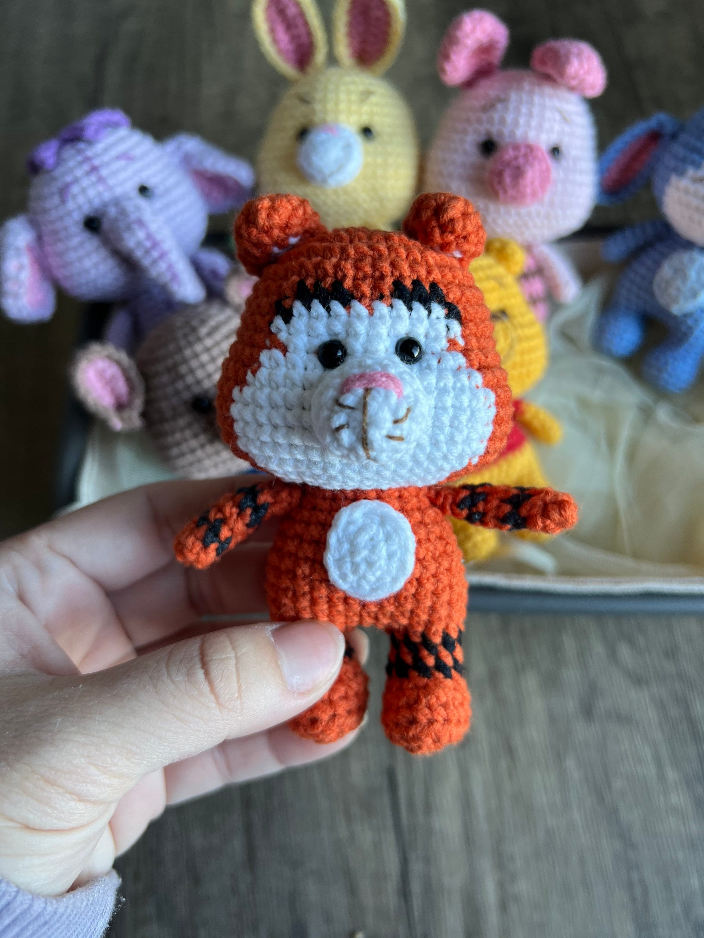 Pooh Crochet / Pooh and Friend Crochet Amigurumi/ Key Chain
