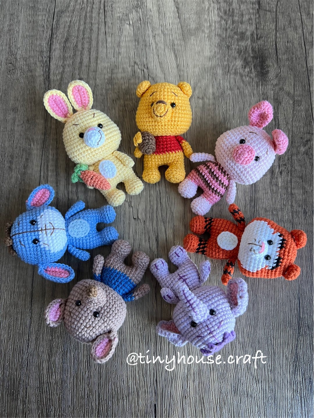Pooh Crochet / Pooh and Friend Crochet Amigurumi/ Key Chain