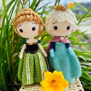 Elsa / Anna crochet doll, crochet doll, handmade doll, elsa doll, frozen doll , finished toy
