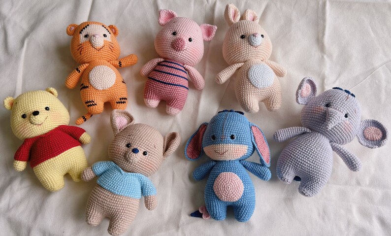 Pooh crochet / Piglet crochet / Pooh and friend / christmas gift / birthday gift. image 3