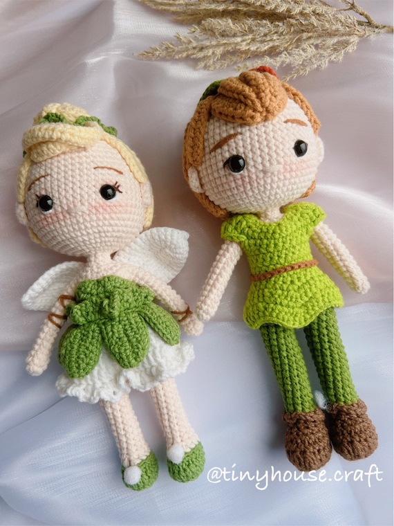 Peter Pan / Tinker Bell crochet doll finished toy