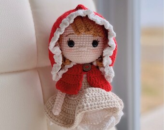 Little Red Riding Hood pop, Disney Princess gehaakte pop - gepersonaliseerd pluche cadeau - prinses Amigurumi - gehaakte prinses pop